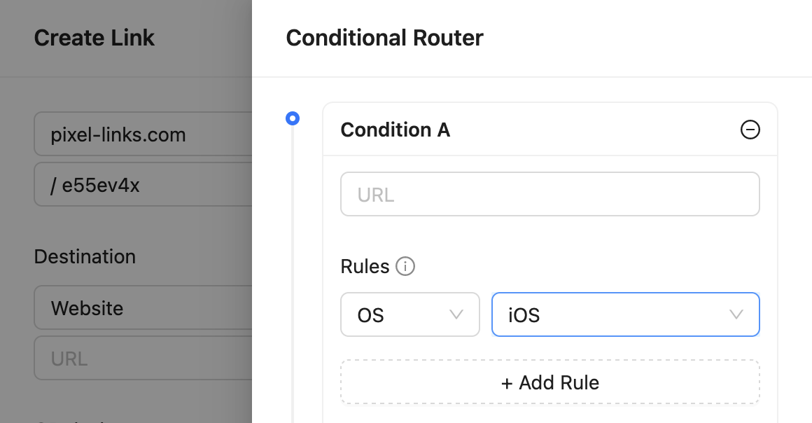 Conditional redirects in Pxl